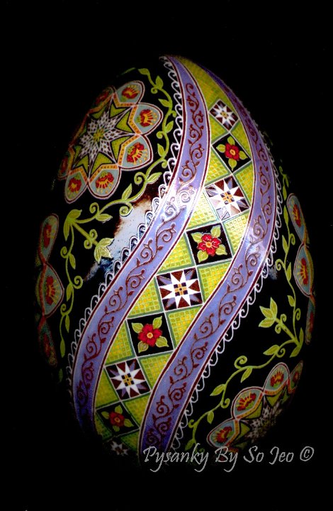 Ivys Starlight Garden Ukrainian Easter Egg Pysanky By So Jeo